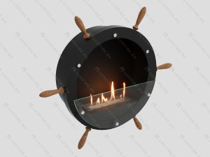 Настенный биокамин Lux Fire Капитан 500 Н XS (черный)
