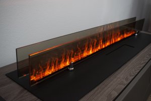 Декоративное стекло для 3D FireLine 600 и HUGO 26 черное