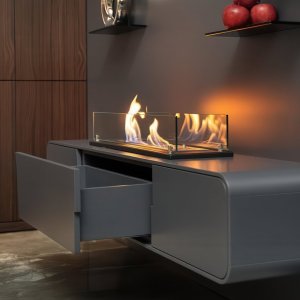 Биокамин встраиваемый в тумбу Steelheat Stand 1000