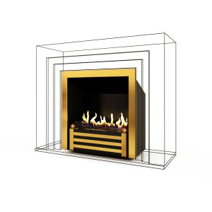 Биокамин в мраморном портале Firezo Creativita, стандарт